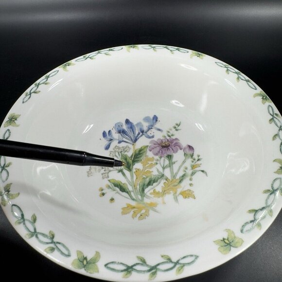 Thomson Pottery Floral Garden Set 2 Different Deep Dish Bowl Ceramic Set Bowls - Picture 8 of 16